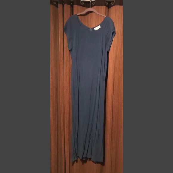 Long Elegant Legs Dresses & Skirts - Slate Blue Maxi Dress.